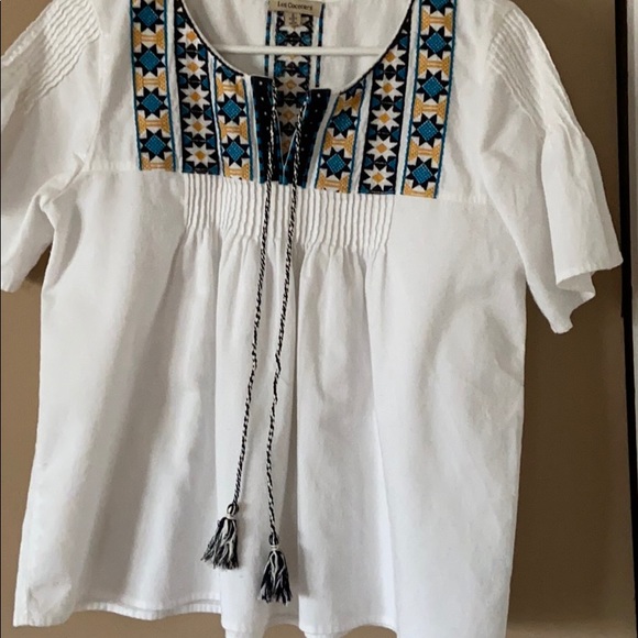 Anthropologie Les Cocotiers small peasant top - Picture 7 of 8